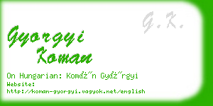 gyorgyi koman business card